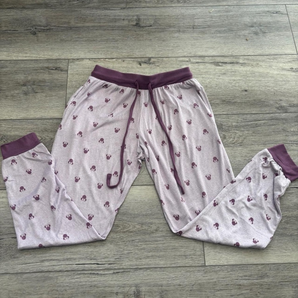 Disney Mickey Ears Purple and White Lounge Pants